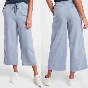Athleta Farallon Heathered Wide Leg Crop Pants High Rise